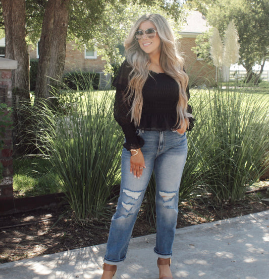 Sweetest Affection Black Top