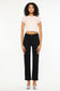 Black High Rise Slim Straight Jeans