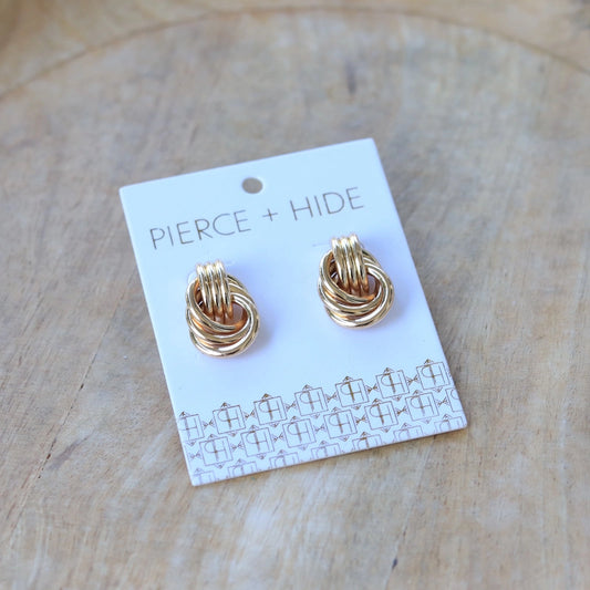Gold Twisted Knot Earrings