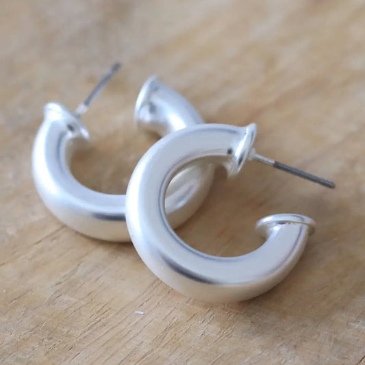 Custom Everyday Mini Silver Hoop | Petite Hoop Earring