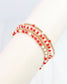 Lottie Beaded Bracelet set Red White