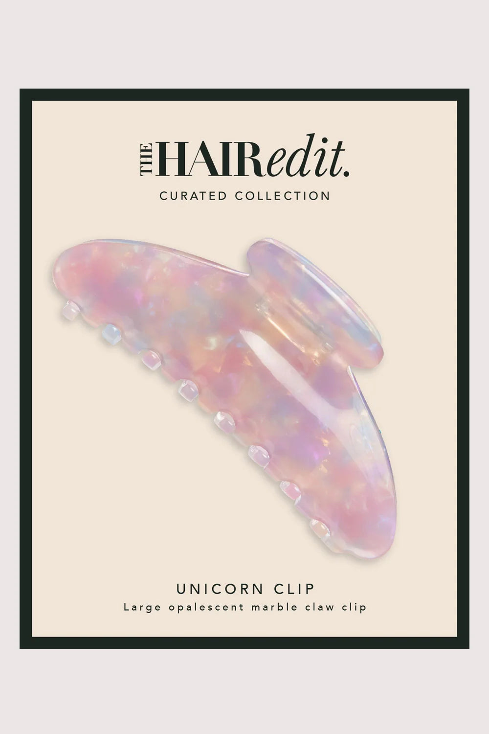 Unicorn Opalescent Marble Claw Clip