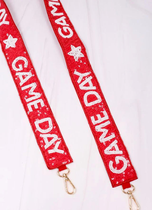Game Day Spirit Sequin Strap Red
