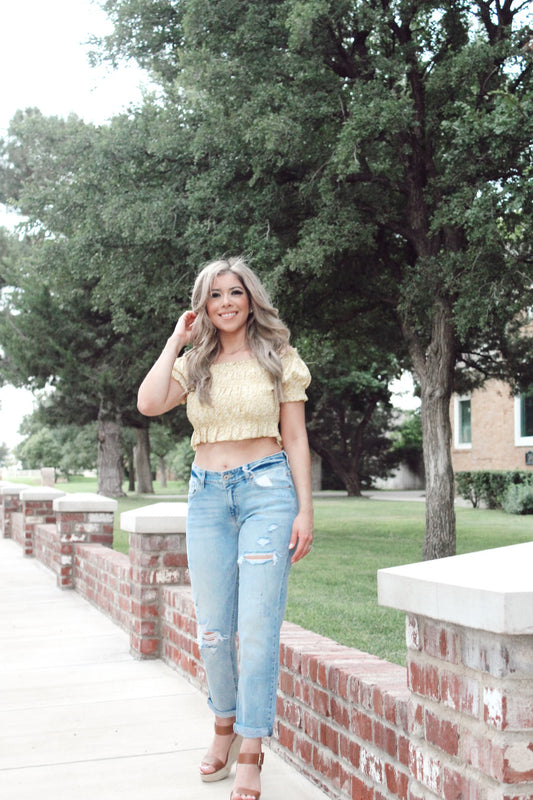 Smocking Yellow Blouse