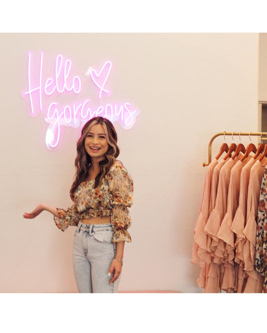 Floral Square Neckline