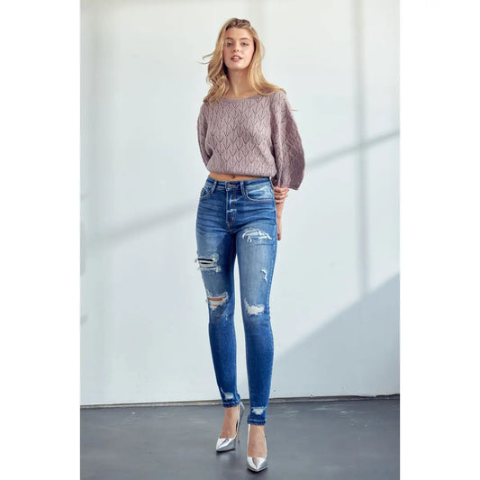 Truly Cool Distressed Skinny Jeans