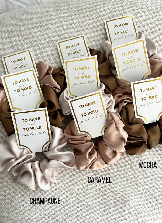 Champagne Silk Soft Scrunchie