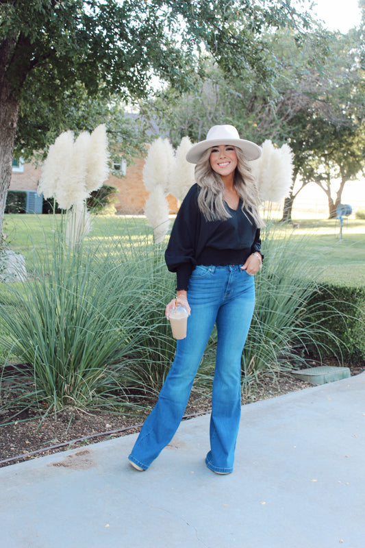 Keep Your Promises Black Blouse