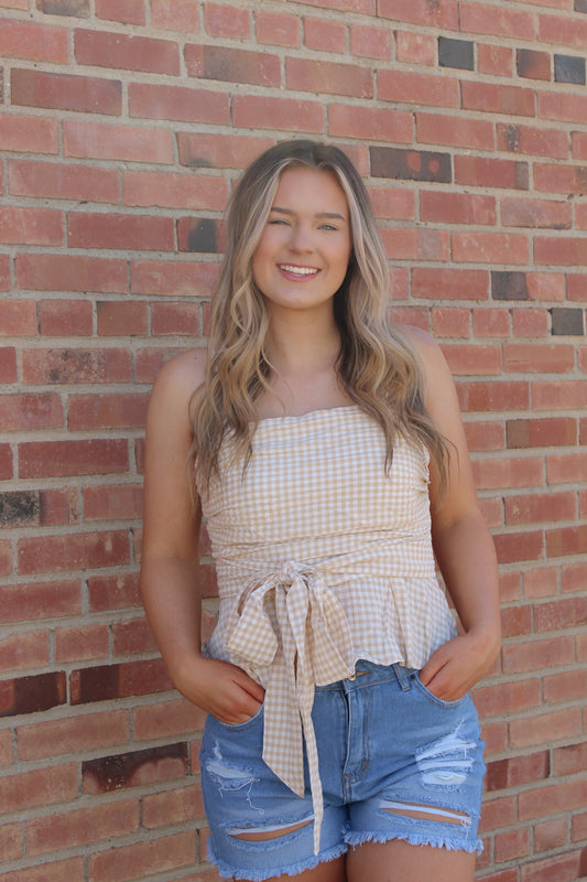 Peplum Sleevless Top