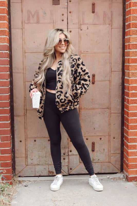 Adoring Heart Brown Leopard Jacket