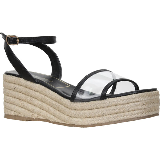 Zari-Espadrille wedge sandal black