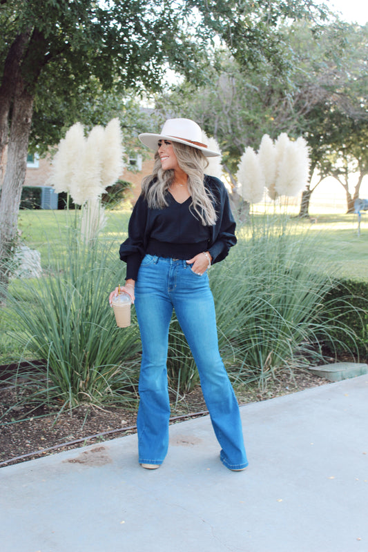 Keep Your Promises Black Blouse