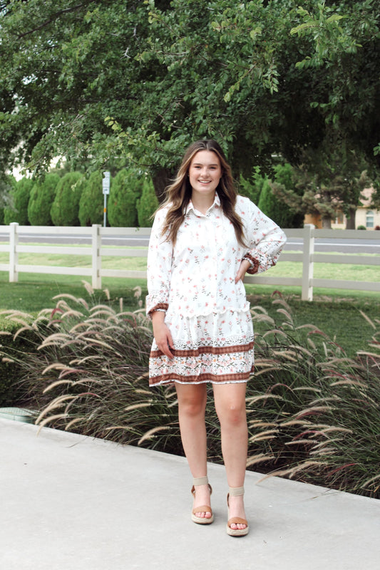 Puff Sleeve Floral Dress