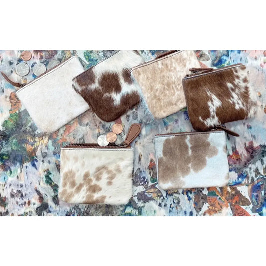 Cowhide Coin Pouch