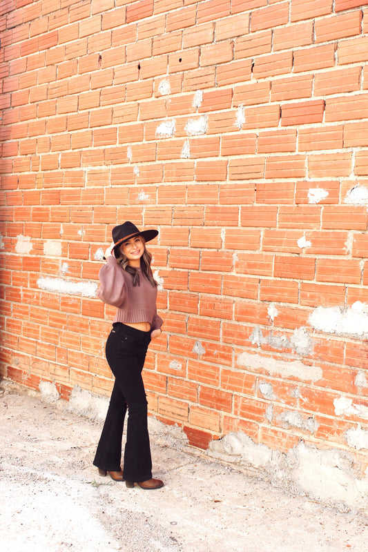 Cropped Brown Sweater