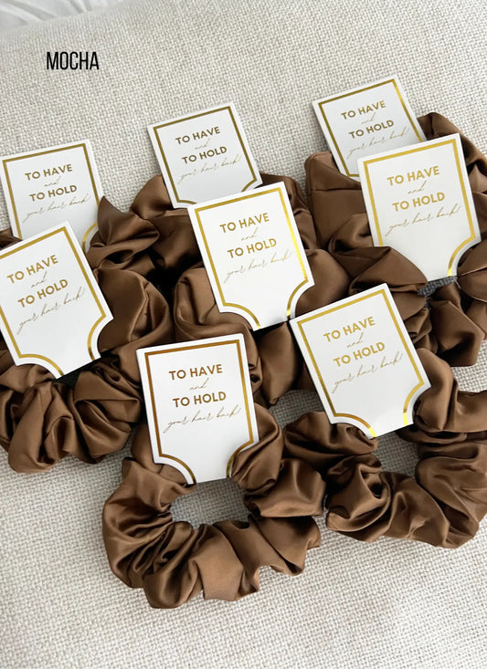 Mocha Silk Soft Scrunchie